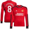 Camiseta de fútbol Manga Larga Manchester United B. Fernandes 8 Primera Equipación 23-24 - Hombre